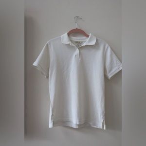 L.L.Bean white polo short sleeve shirt women’s